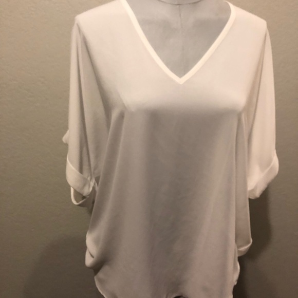 Lush Tops - Lush v-neck white blouse